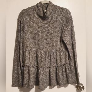 Med Anthropologie eri + ali, medium, bronte babydoll tunic, grey